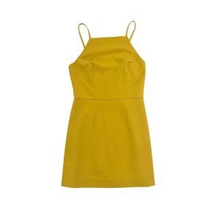 French Connection Yellow Square Neck Strappy Dress